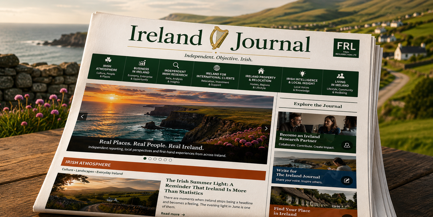 The new FRL Ireland Journal - Independent, Objective and Irish for a global audience with an interst in Ireland
