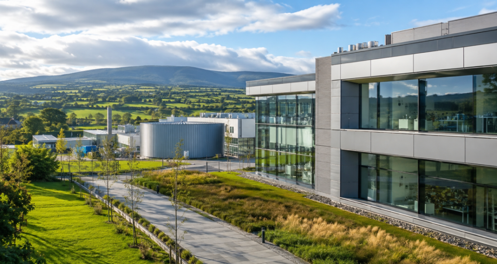 Modern medical technology research facility in Ireland representing the country's growing MedTech industry.