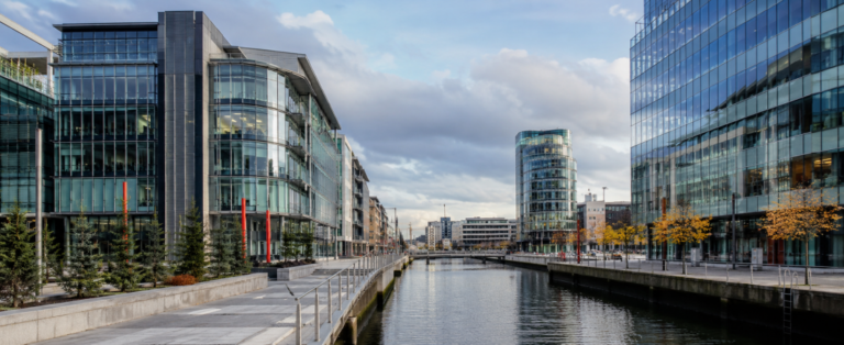 This is the business district in Dublin representing Irish holding companies, international investment and business formation in Ireland