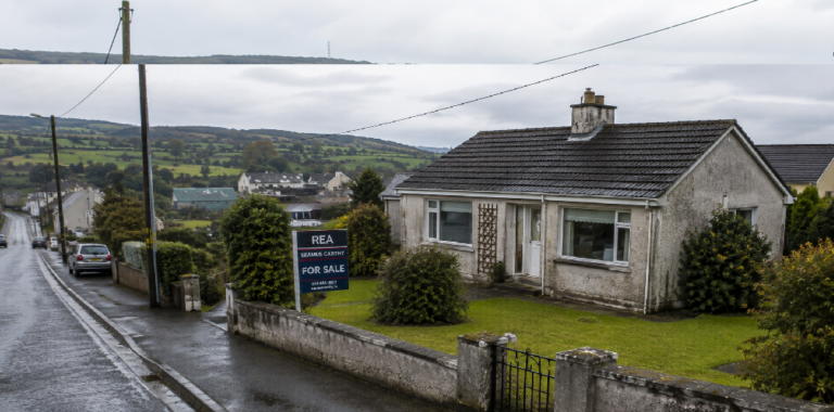 Affordable older detached house in a rural Irish town showing the practical reality of buying property in Ireland in 2026.
