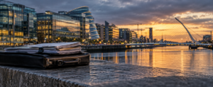 Dublin financial district illustrating Ireland's international financial sector and concerns about illicit money flows.